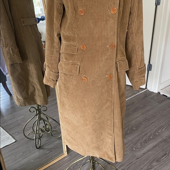 Vintage Y2K J.Crew Corduroy Trench Coat - Picture 4 of 15
